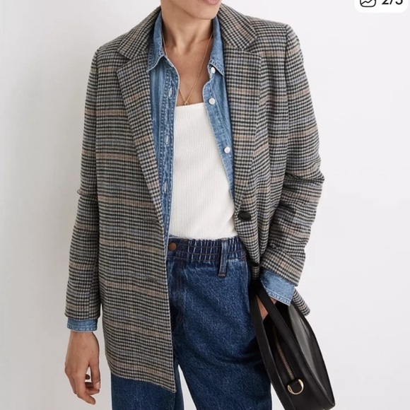 Madewell Dorset Blazer in Bowne Plaid S - Picture 2 of 5